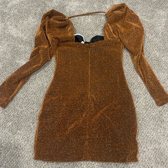 xs copper metallic shine dress - Picture 2 of 2